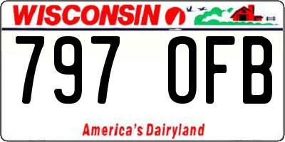 WI license plate 797OFB
