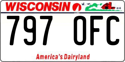 WI license plate 797OFC
