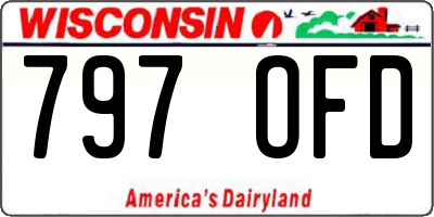 WI license plate 797OFD