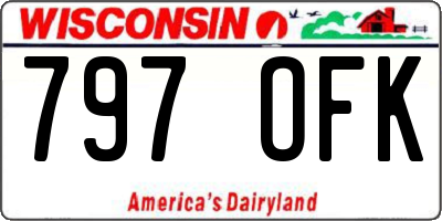 WI license plate 797OFK