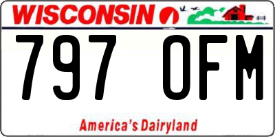 WI license plate 797OFM