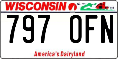 WI license plate 797OFN