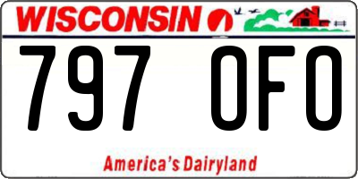 WI license plate 797OFO