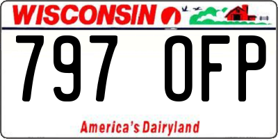 WI license plate 797OFP
