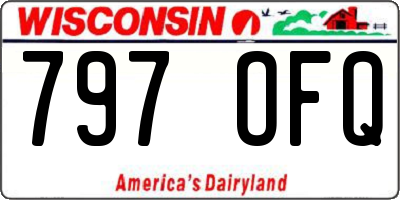 WI license plate 797OFQ