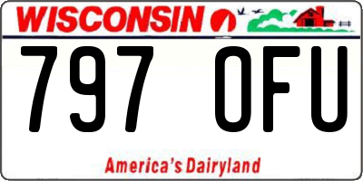 WI license plate 797OFU