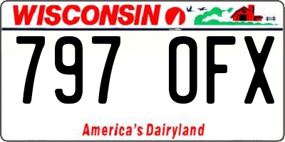 WI license plate 797OFX