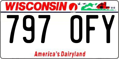WI license plate 797OFY