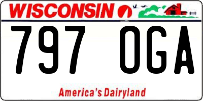 WI license plate 797OGA
