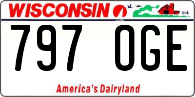 WI license plate 797OGE
