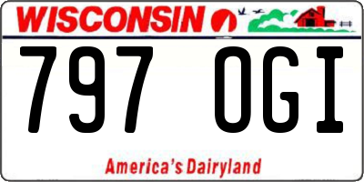 WI license plate 797OGI