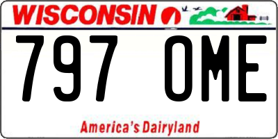 WI license plate 797OME
