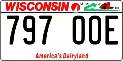 WI license plate 797OOE
