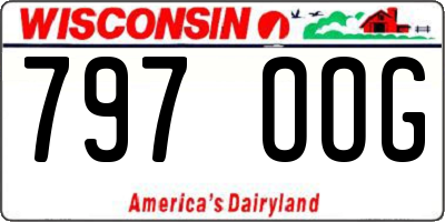 WI license plate 797OOG