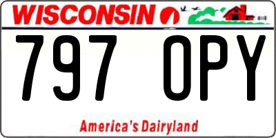 WI license plate 797OPY