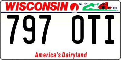 WI license plate 797OTI