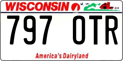 WI license plate 797OTR