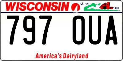 WI license plate 797OUA