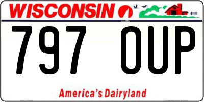 WI license plate 797OUP
