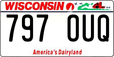 WI license plate 797OUQ