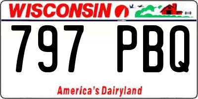 WI license plate 797PBQ