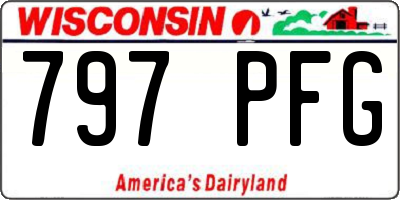WI license plate 797PFG