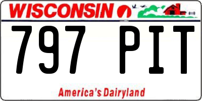 WI license plate 797PIT