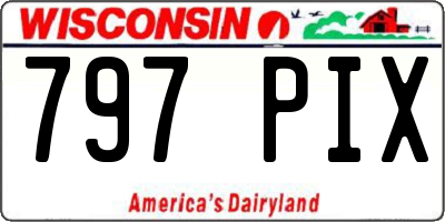 WI license plate 797PIX