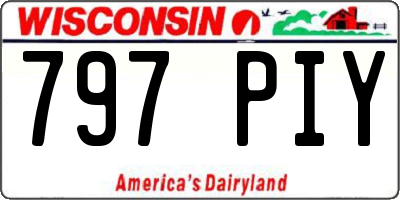WI license plate 797PIY