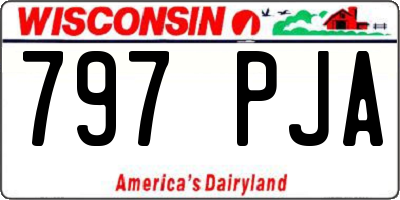 WI license plate 797PJA