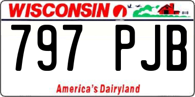WI license plate 797PJB