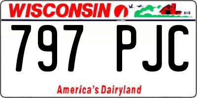 WI license plate 797PJC