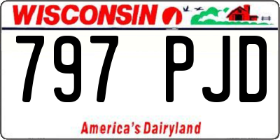 WI license plate 797PJD