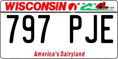 WI license plate 797PJE