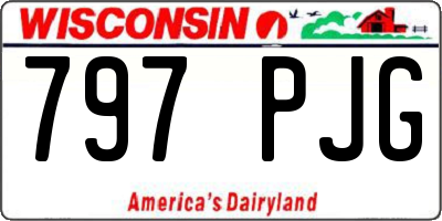 WI license plate 797PJG