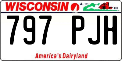 WI license plate 797PJH