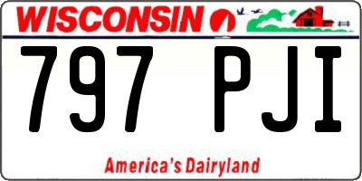 WI license plate 797PJI