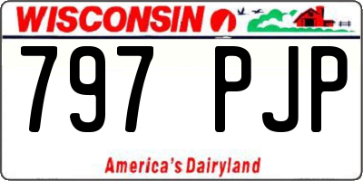 WI license plate 797PJP
