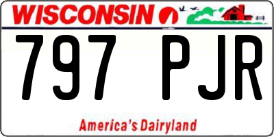 WI license plate 797PJR