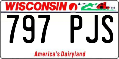 WI license plate 797PJS