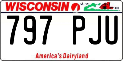WI license plate 797PJU