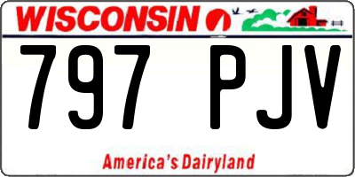 WI license plate 797PJV