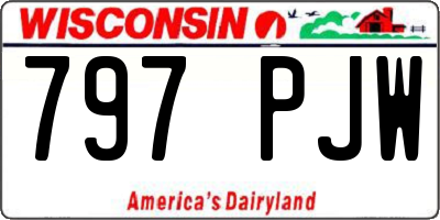 WI license plate 797PJW
