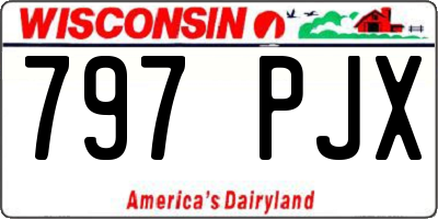 WI license plate 797PJX