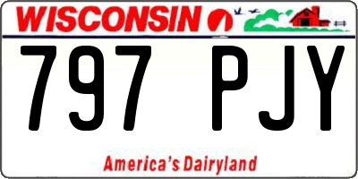 WI license plate 797PJY