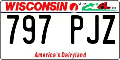 WI license plate 797PJZ