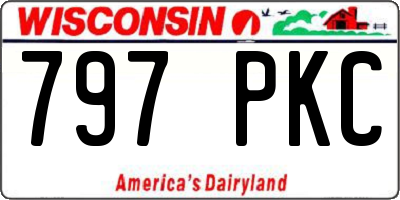 WI license plate 797PKC