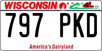 WI license plate 797PKD