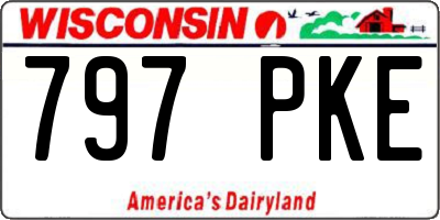 WI license plate 797PKE