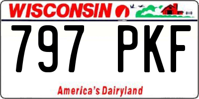 WI license plate 797PKF